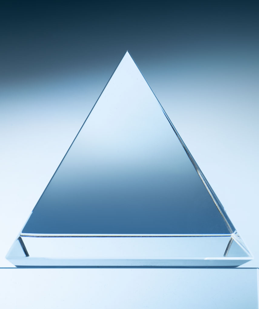 Trophée en verre Pyramide