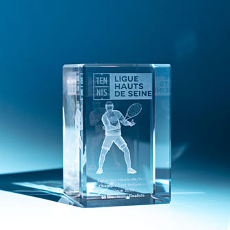trophée sportif en verre
