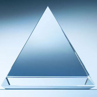 Trophee en verre Pyramide