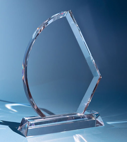 trophée en verre 3D